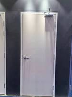 Porte d'urgence coupe-feu moderne CHANGYI en acier inoxydable, simple ou double battante, avec barre anti-panique, finition professionnelle