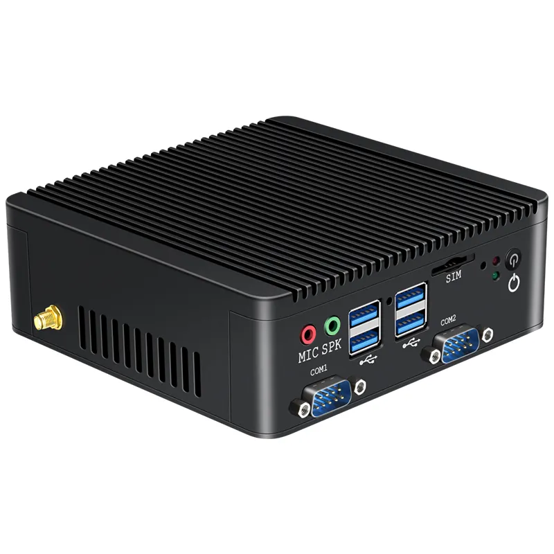 Komputer Intel J4125 N4000, prosesor mini pc 12v 8G Ram 240G SSD Win10 11 Ubuntu industrial tanpa kipas desktop minipc computadoras