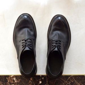 Men's Handcrafted Goodyear Welted Casual Retro Water-Washed Rubber Sole Comfortable Business <b>Height</b> <b>Increasing</b> <b>Shoes</b> - Product Image 1