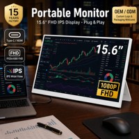 Moniteur portable 15,6 pouces 1080P FHD 1920x1080 72% SRGB IPS 300 nits USB-C avec support VESA, deuxième écran externe pour ordinateur portable PC