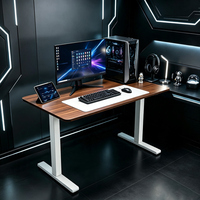 Fournisseur certifié TUV ETL, bureau intelligent à levage électrique, bureau de jeu réglable en hauteur à double moteur, cadre de bureau assis-debout