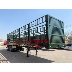 Nouvelle semi-remorque à ridelles <span class=keywords><strong>en</strong></span> acier de 13 m, 3 essieux, 60 tonnes, pour le transport de bétail - Product Image 3