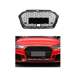 Grille de pare-chocs avant <span class=keywords><strong>A3</strong></span> S3 d'usine Grille noire brillante avec radar ACC pour <span class=keywords><strong>Audi</strong></span> <span class=keywords><strong>A3</strong></span> S3 8V 2017 2018 2019 2020 <span class=keywords><strong>A3</strong></span> Grille RS3 améliorée - Product Image 1
