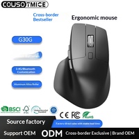 Mouse Optik USB Nirkabel G30G 24G 6 Tombol Desain Ergonomis Senyap untuk Penggunaan Kantor Bisnis E-commerce Langsung dari Pabrik