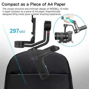 <span class=keywords><strong>Stabilisateur</strong></span> de caméra portable <span class=keywords><strong>compact</strong></span> à 3 axes Zhiyun Weebill S pour appareils <span class=keywords><strong>photo</strong></span> reflex numériques et hybrides Panasonic LUMIX Nikon Canon - Product Image 3