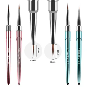10 styles de pinceaux à ongles en acrylique Kolinsky neufs, pinceaux pour ongles violets, pinceaux en acrylique pur Kolinsky Sable, stylo de peinture 3D - Product Image 1
