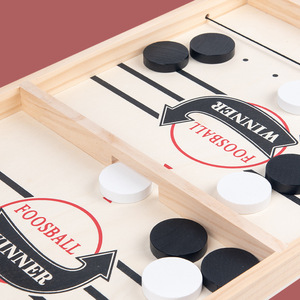 Ahşap interaktif masa üstü savaş Pop - up satranç | <span class=keywords><strong>2</strong></span> - <span class=keywords><strong>Player</strong></span> Foosball temalı Pop - up kurulu oyunu ebeveyn-çocuk yapıştırma için - Product Image 1