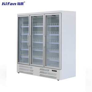 Réfrigérateur-congélateur commercial à porte vitrée avec refroidissement par compresseur, étagères réglables, unité de présentation écoénergétique pour boissons et collations - Product Image 5