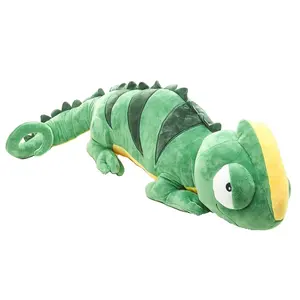 G64 얼굴 현실적인 봉제 도마뱀 파충류 동물 인형 장난감 소년 만화 캐릭터 녹색 도마뱀 봉제 장난감