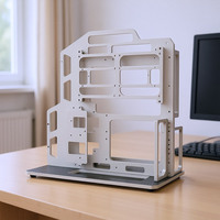 Socooler AE-Y Mid Tower Open Chassis PC Gamer Case Light Pollution Enthusiast Side Panel Window Aluminum Material Black SOC-AE-Y