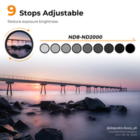 Objectif K&F Concept NANO-X Pro ND8-2000 37-82mm ND8-2000 Filtre ND pour appareil photo