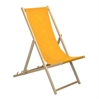 Chaise longue de plage pliante en bois massif de teck avec logo personnalisé, en polyester, pour l'extérieur et la chambre