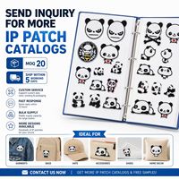 En gros, Patchs brodés thermocollants et à coudre, motifs Panda, Ours Hip Hop, Crâne Agresif, Animaux Mignons Kawaii