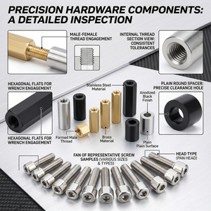 Factory Custom CNC Machined M3 M4 M5 M8 Stainless Steel Hex Round PCB Standoff <strong>Spacer</strong> Brass Aluminum Male Female Threaded <strong>Spacer</strong> - Product Image 2