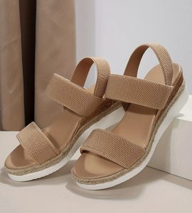 Women Open Toe Fish Mouth Hemp <b>Rope</b> Gladiator Heel Sandals <b>Light</b> Weight Breathable Casual Fashion Summer Footwear - Product Image 2