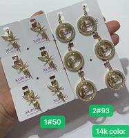 10 Pendentifs Breloques Xuping Plaqué Or 18K et 14K, Sertis de Zircone Cubique, Motifs Croissant, Soleil, Abeille, Éléphant, Insecte, Animal, pour Collier Femme