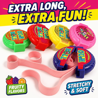 Chewing-gum en rouleau saveur fruitée, en emballage plastique coloré, pour enfants, bonbons fantaisie