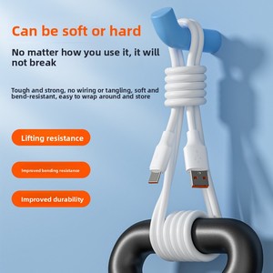 Bán buôn 120W siêu tốc độ đơn dòng Trắng Cáp dữ liệu sạc nhanh PVC cho cho sản xuất <span class=keywords><strong>Python</strong></span> - Product Image 2