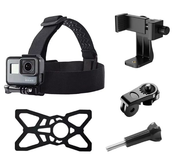 HONGDAK Adjustable Head Strap Mount 5 in 1 Kit Action Camera Accessories for gopro DJ Insta360 Ulanzi