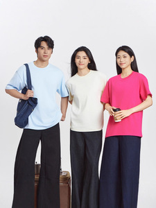 Sebanda 260GSM定制标志男女通用t恤透气100% 棉混纺素色凉爽感超大t恤 - Product Image 2