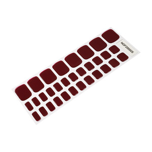 Summer Press On Nail Foot Nail Decoration Stripe Wrap 32pcs/sheet Gel Nail <span class=keywords><strong>Sticker</strong></span> - Product Image 2
