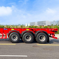 Semi-remorque porte-conteneurs en acier Panda Skeleton pour transport de conteneurs, 40T, 43 essieux, 45 pieds