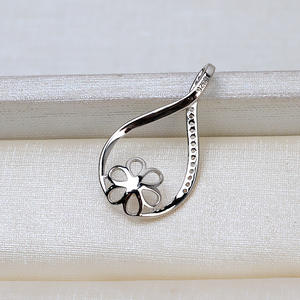 Pendentif rétro européen et américain Wenchi en argent S925, perle DIY, support vide 10-12, composants de bijoux semi-personnalisés - Product Image 3