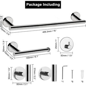 Accessori completi da bagno in acciaio inossidabile 304 di alta qualità set di accessori da bagno in metallo a buon mercato in Cina - Product Image 5