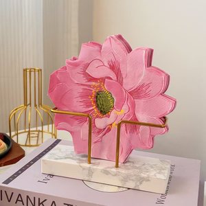 Lotus Flower Printed Paper Napkins 330mmx330mm For Wedding Home Party Use Disposable Serviettes - Product Image 2