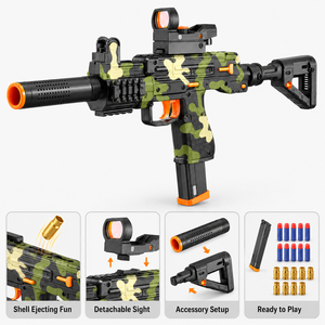 Ensemble de jeu compact F906C Camouflage Vert Coque EVA Style <span class=keywords><strong>UZI</strong></span> pour le tir sur cible, jouet amusant pour les vendeurs en ligne UE/US - Product Image 2