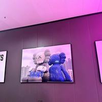 Tren mewah ringan lukisan gantung ruang tamu lukisan dekorasi latar belakang Sofa dinding kotak lampu Led Mural samping tempat tidur untuk dekorasi rumah