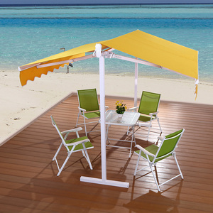 Cadre en alliage d'aluminium Auvent de patio Contrôle <span class=keywords><strong>manuel</strong></span> électrique Conception rétractable <span class=keywords><strong>double</strong></span> face Tissu imperméable-Auvent motorisé - Product Image 3