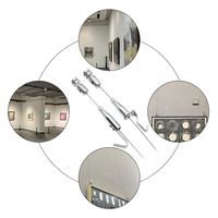 Accessoires de quincaillerie Kit réglable de câble métallique en acier nickelé pour suspendre le Kit de suspension de lumière fil de pince de câble galvanisé