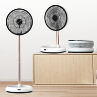 Ventilateur électrique pliable télescopique 2 en 1, ventilateur à colonne rechargeable avec télécommande