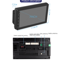 Autoradio Android 7 pouces avec écran IPS, FM, BT, Aux, USB, GPS, navigation, placement sur tableau de bord, vente en gros d'usine
