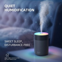 Mini humidificateur ultrasonique 300 ml, micro USB, lumière LED changeante de couleur, diffuseur pour voiture, silencieux, portable, usage domestique