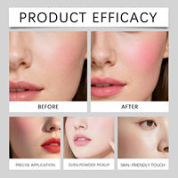 Pinceau de maquillage AMZ grand format angulaire anti-poussière, poils noirs, dorés et bruns, pour blush, fond de teint et visage, outil cosmétique de beauté, vente en gros, marque privée