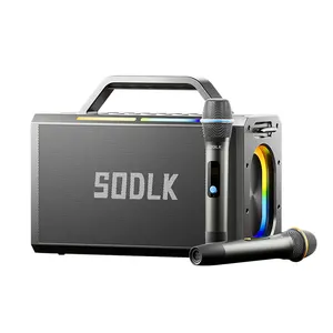 SODLK Speaker Portabel 200W, pengeras suara manufaktur nirkabel portabel Karaoke Bass besar