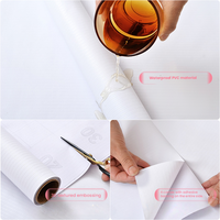 Papier peint auto-adhésif blanc imperméable et résistant à l'humidité pour la rénovation des murs des chambres et des appartements locatifs