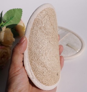 Éponge de bain naturelle coréenne Luffa, brosse exfoliante pour le corps, brosse écologique, tampon comprimé, marque privée, nature, <span class=keywords><strong>Loofa</strong></span> - Product Image 2