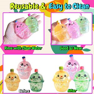 ของเล่นบีบมือรูปแก้วชานมสำหรับเด็กและผู้ใหญ่ ของเล่นบีบคลายเครียด รางวัลในห้องเรียน ของชำร่วยงานปาร์ตี้ ของเล่นบีบ TPR คืนรูปช้า - Product Image 4
