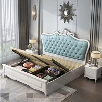 Nuevo estilo europeo de lujo cama dormitorio principal moderno Simple princesa doble cama niña boda cama niños habitación muebles conjunto