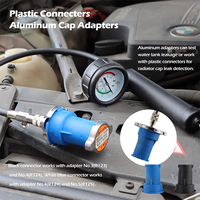 Kit de détection de fuite de liquide de refroidissement précis 18 pièces, testeur de pression de radiateur automobile universel, 13 adaptateurs, métal, plastique, 0-35 psi