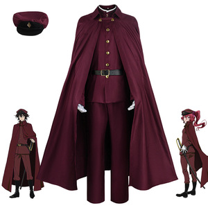 Costume de cosplay Bungo Stray Dogs pour homme avec cape, pantalon, gilet, haut, uniforme de jeu de rôle anime, printemps 2023, kit en polyester - Product Image 2