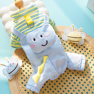 Weiwang Pet Overalls Blue Dinosaur Design Summer Cool Four-Legged <b>Clothes</b> <b>For</b> Dogs <b>Cats</b> - Product Image 1