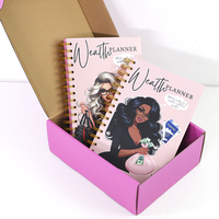 Impression personnalisée planificateur organisateur budget quotidien objectif financier Journal planificateur noir pointillé grille papier Promotion