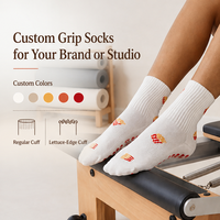 Chaussettes de yoga et de fitness en silicone antidérapantes OEM, respirantes, antibactériennes, en coton, pour Pilates, avec grip antidérapant pour Pilates en intérieur