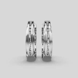 Elegant Diamond <b>Stud</b> <b>Earrings</b> Made in 925 Sterling <b>Silver</b> Classic Fine Jewelry for Women Party Wedding Daily Wear - Product Image 1