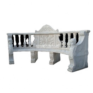 Sillas de <span class=keywords><strong>Piedra</strong></span> Talladas a Mano Estilo Antiguo, Populares en Europa, Bancos de Jardín de Mármol Blanco, Esculturas para Hogar o Jardín - Product Image 2