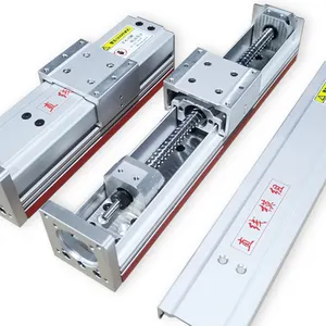 QFB60 carril de guía doble lineal eléctrico manivela CNC paso cruzado servo tornillo pequeña mesa deslizante módulo completamente cerrado